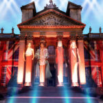 Icons of British Fashion heading to Blenheim Palace - projection on palace frontage