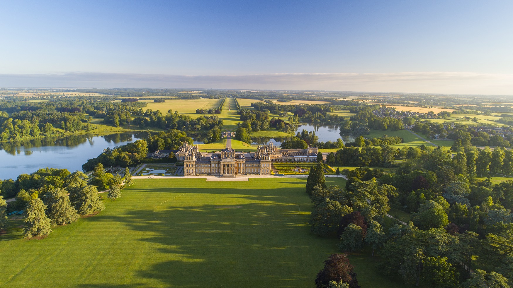 Drone view of Blenheim Palace and Estate