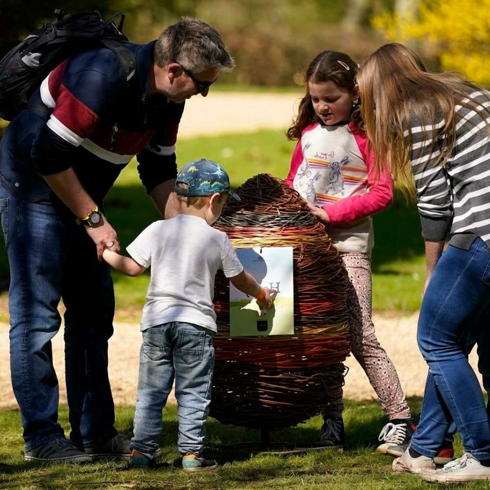 Family having Easter fun at Blenheim Palace